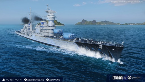 画像ギャラリー No.002のサムネイル画像 / 「World of Warships: Legends」×「アズールレーン」コラボ第4弾，2月6日に開始。自由アイリス教国の“サン・ルイ”が初登場