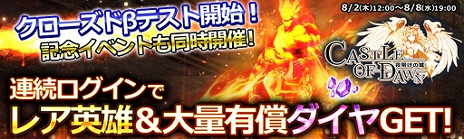 画像ギャラリー No.002のサムネイル画像 / 「CASTLE OF DAWN 夜明けの城」，CBT実施を記念してWebMoneyが当たる“意見募集イベント”を開催