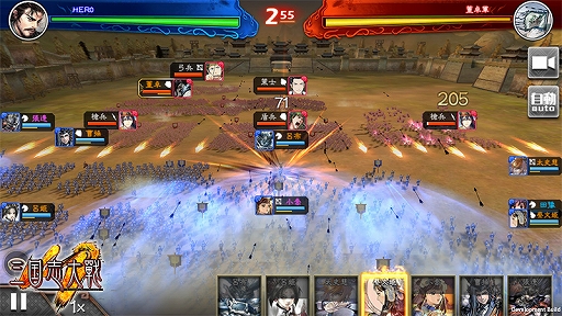 画像ギャラリー No.004のサムネイル画像 / 「三国志大戦M」の戦闘システムが公開に。セミオートバトルを採用しつつも，手動操作による「計略」がポイント