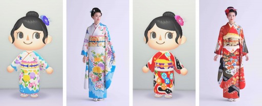 画像ギャラリー No.002のサムネイル画像 / 「あつまれ どうぶつの森」，京友禅の千總が振袖のマイデザインを提供
