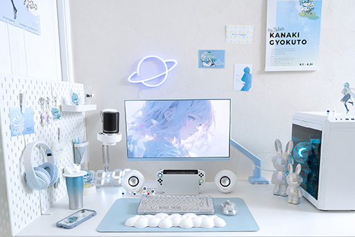 画像ギャラリー No.003のサムネイル画像 / 23.8型200Hz表示で2万円台のPixio製ゲーマー向けディスプレイに，明るいパステルブルーとパステルピンクのカラバリが登場