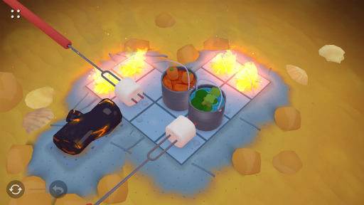 画像ギャラリー No.007のサムネイル画像 / 焼きマシュマロを作ろう。iOS向けパズル「Campfire Cooking」を紹介する「（ほぼ）日刊スマホゲーム通信」第1848回