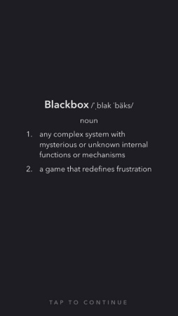 画像ギャラリー No.001のサムネイル画像 / iPhoneでアハ体験！ iOS向け謎解きゲーム「Blackbox」を紹介する「（ほぼ）日刊スマホゲーム通信」第1868回