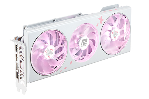 画像ギャラリー No.003のサムネイル画像 / オーバークロック仕様の「Radeon RX 7900 GRE」搭載カードと，華やかな桜柄の「Radeon RX 7800 XT」搭載カードがPowerColorから