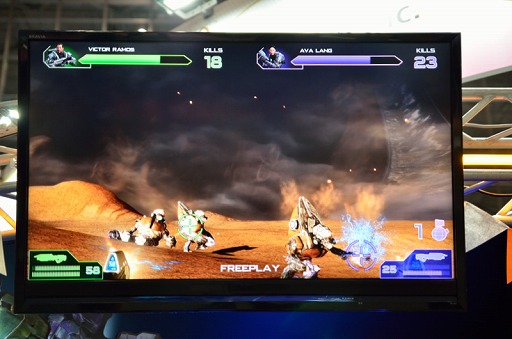 画像ギャラリー No.005のサムネイル画像 / ［JAEPO2019］レールシューター「HALO FIRETEAM RAVEN 4 PLAYER」が日本上陸。初代「HALO」の世界を舞台に最大4人でプレイ可能
