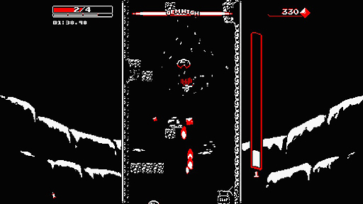 画像ギャラリー No.006のサムネイル画像 / 落下型アクションSTG「Downwell」，Switch版の配信が本日スタート。“縦画面”でのプレイにも対応