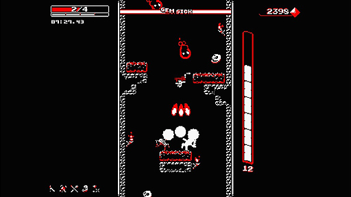 画像ギャラリー No.007のサムネイル画像 / 落下型アクションSTG「Downwell」，Switch版の配信が本日スタート。“縦画面”でのプレイにも対応