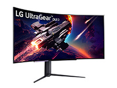 44.5型でウルトラワイドのゲーマー向け湾曲有機ディスプレイをLGが3月発売。26.5型の1440pモデルも4月に発売