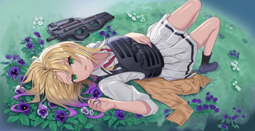 画像ギャラリー No.002のサムネイル画像 / 「グリザイア」ファンコンテストの受賞者のイラストがクロノスリベリオンのキャラクターに
