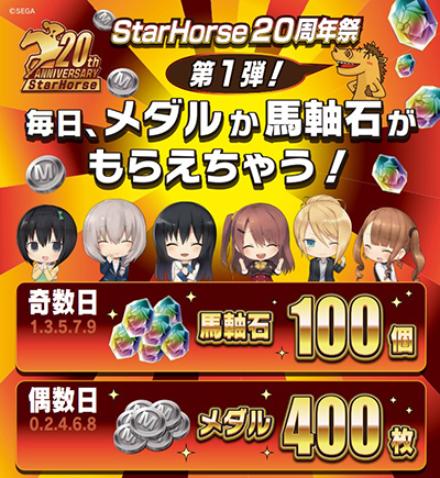 画像ギャラリー No.002のサムネイル画像 / 「StarHorse4」，ログインボーナスなどシリーズ20周年記念のイベントやキャンペーンが開催中