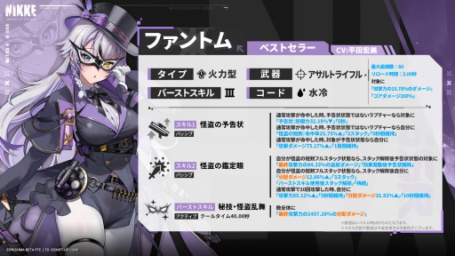 画像ギャラリー No.005のサムネイル画像 / 「勝利の女神：NIKKE」，司書と怪盗の顔を持つ新SSR「ファントム」登場。最新バージョンPHANTOM THIEF VS DETECTIVEを本日実装