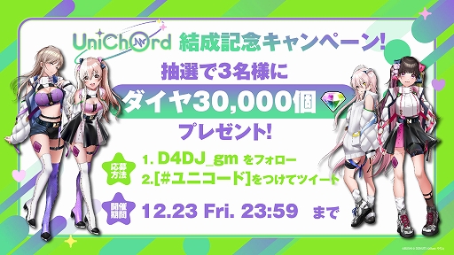 画像ギャラリー No.007のサムネイル画像 / 「D4DJ」8週連続生放送#8にて，新ユニット“UniChØrd”の新情報や新オリジナル楽曲＆MVを解禁