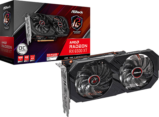 画像ギャラリー No.003のサムネイル画像 / 玄人志向とPowerColor，ASRock，GIGABYTE製RX 6500 XTカードが国内発売。価格は3万円前後から3万円台後半に