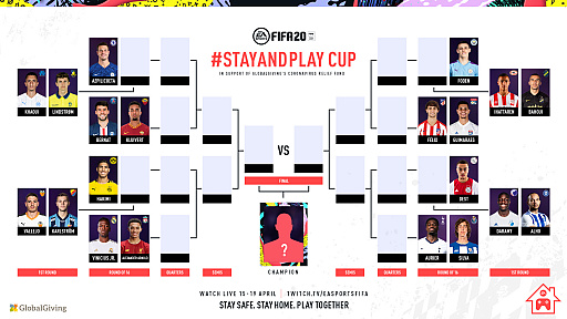 画像ギャラリー No.001のサムネイル画像 / 「FIFA 20」，20名のプロ選手が参加するオンラインイベント「Stay and Play Cup」を4月16日より開催