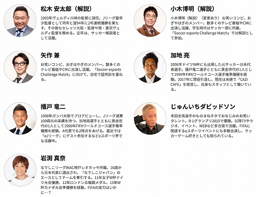 画像ギャラリー No.004のサムネイル画像 / 豪華出演者がオンライン対決でサッカーe日本代表に挑む「サッカーeスポーツ チャレンジマッチ」が本日15：00から配信