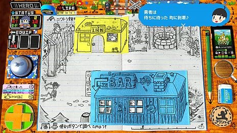 画像ギャラリー No.003のサムネイル画像 / 「RPGタイム！〜ライトの伝説〜」，“はじまりのどうくつ”に続く新ステージ，“旅立ちの町”の情報が公開に