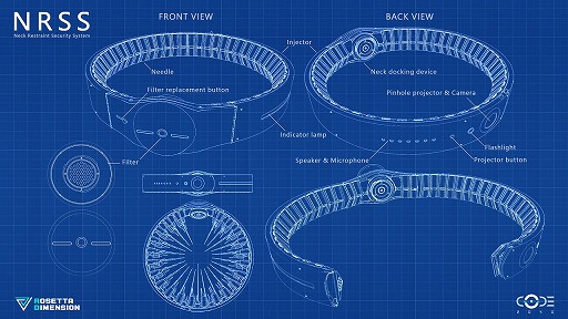 画像ギャラリー No.002のサムネイル画像 / 「CODE2040」，ゲームの核心に迫るアイテム”NRSS首輪”の設計図が公開