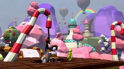 画像ギャラリー No.003のサムネイル画像 / スマホ版「ヒューマン フォール フラット」お菓子に囲まれた新ステージ「キャンディランド」の配信を開始。キャンディキャッスルが登場