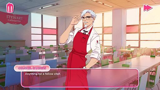 画像ギャラリー No.001のサムネイル画像 / ケンタッキーフライドチキンの恋愛シミュレーション「I Love You, Colonel Sanders! A Finger Lickin’ Good Dating Simulator」が9月24日にリリース。カーネル・サンダースがイケメンに変身
