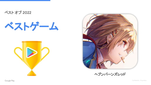 画像ギャラリー No.013のサムネイル画像 / 「Google Play ベスト オブ 2022」発表。ベストゲーム＆ユーザー投票の二冠を“ヘブバン”が制す。さらに近年の動向もGoogleに聞いてきた