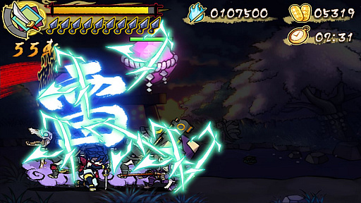 画像ギャラリー No.003のサムネイル画像 / Switch用DLソフト「退魔忍法帖〜妖怪地獄変〜」が10月31日に配信。忍術やクナイ，刀を駆使して妖魔と戦う2Dアクションゲーム