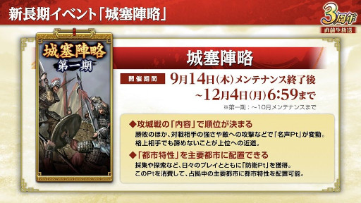 画像ギャラリー No.003のサムネイル画像 / 「三國志 覇道」，3周年大型アップデートを実施。新長期イベント「城塞陣略」開幕
