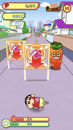 画像ギャラリー No.006のサムネイル画像 / 遊んでみれば〜？　縦型ランゲームに進化した「クレヨンしんちゃん ちょ〜嵐を呼ぶ 炎のカスカベランナー!! Z」先行プレイレポート