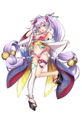 画像ギャラリー No.004のサムネイル画像 / 「百花繚乱」，GWキャンペーンに大槌を武器に戦うツインテールの美少女「直江兼続」が登場