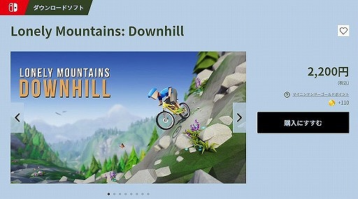 画像ギャラリー No.002のサムネイル画像 / Nintendo Switch版「Lonely Mountains: Downhill」の配信がスタート。4つの険しい山を，マウンテンバイクで駆け下りる