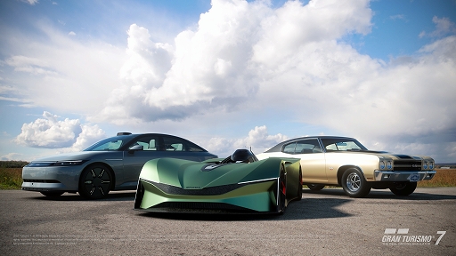 画像ギャラリー No.001のサムネイル画像 / 「グランツーリスモ7」，AFEELA Prototype 2024，シボレー シェベル SS 454 Sport Coupe，シュコダ ビジョン GTが登場