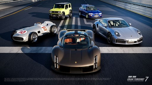 画像ギャラリー No.001のサムネイル画像 / 「GT7」，フォード エスコート RS Cosworth，メルセデス W 196 R，ポルシェ 911 Turbo S/ミッション X，スズキ ジムニー シエラ JCが登場