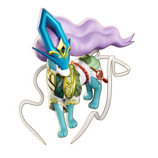 画像ギャラリー No.005のサムネイル画像 / 「ポケモンユナイト」にスイクンが参戦決定。ジョウトの歴史を感じるホウオウ＆スイクンの新ホロウェア「おとぎスタイル」も実装される