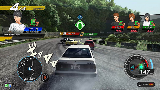 画像ギャラリー No.002のサムネイル画像 / レースゲーム「頭文字D THE ARCADE」が順次稼働開始。漫画の世界でプレイしているような映像表現と，シリーズ初となる店内4台対戦が楽しめる
