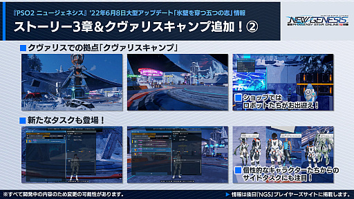画像ギャラリー No.007のサムネイル画像 / 「PSO2 ニュージェネシス」大型アップデート“氷壁を穿つ五つの志”の新情報を公開。オフラインイベントには新クラスの先行試遊コーナーが