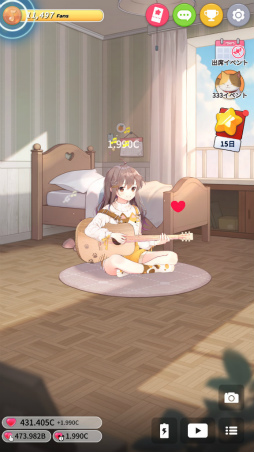画像ギャラリー No.008のサムネイル画像 / 配信はじめました。スマホ向け放置ゲーム「ギター少女」を紹介する「（ほぼ）日刊スマホゲーム通信」第2486回
