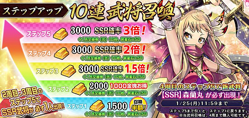 画像ギャラリー No.007のサムネイル画像 / 「戦国RENKA ズーム!」,新武将“森蘭丸”が登場。声優のサイン色紙プレゼントキャンペーンも