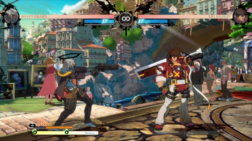 画像ギャラリー No.008のサムネイル画像 / 「GUILTY GEAR -STRIVE-」，ハッピーケイオスのプレイフィールをお届け。銃を使った強力なラッシュが特徴のテクニカルファイター