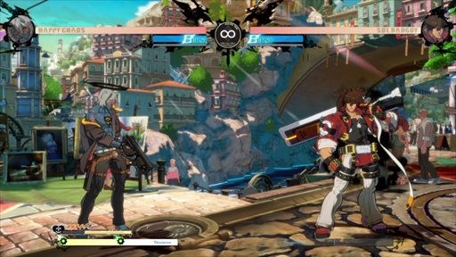 画像ギャラリー No.009のサムネイル画像 / 「GUILTY GEAR -STRIVE-」，ハッピーケイオスのプレイフィールをお届け。銃を使った強力なラッシュが特徴のテクニカルファイター