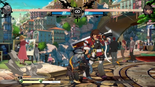 画像ギャラリー No.011のサムネイル画像 / 「GUILTY GEAR -STRIVE-」，ハッピーケイオスのプレイフィールをお届け。銃を使った強力なラッシュが特徴のテクニカルファイター