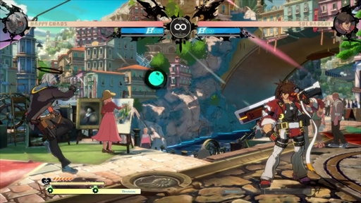 画像ギャラリー No.013のサムネイル画像 / 「GUILTY GEAR -STRIVE-」，ハッピーケイオスのプレイフィールをお届け。銃を使った強力なラッシュが特徴のテクニカルファイター