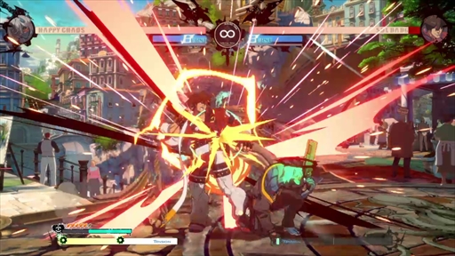 画像ギャラリー No.018のサムネイル画像 / 「GUILTY GEAR -STRIVE-」，ハッピーケイオスのプレイフィールをお届け。銃を使った強力なラッシュが特徴のテクニカルファイター