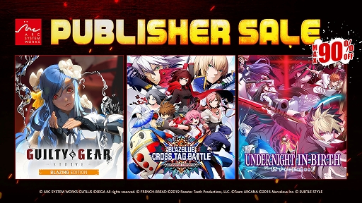 画像ギャラリー No.001のサムネイル画像 / 「GGS」「UNDER NIGHT IN-BIRTH II Sys:Celes」などが対象に。アークシステムワークス，Steamでセールを実施中