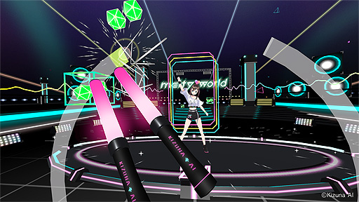 画像ギャラリー No.003のサムネイル画像 / Kizuna AI初のVRリズムゲーム「Kizuna AI - Touch the Beat!」の内容が一部公開。リリース時の収録楽曲も明らかに