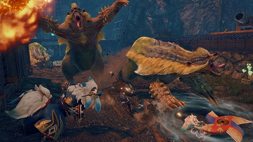 画像ギャラリー No.001のサムネイル画像 / Switch「モンスターハンターライズ」，USJとの2つのコラボクエストを含む4つのクエストと，特別なオトモアイルーが本日配信スタート