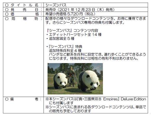 画像ギャラリー No.006のサムネイル画像 / 「真・三國無双8 Empires」ダウンロードコンテンツ第6弾“エディットパーツセット”，本日配信開始