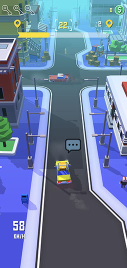 画像ギャラリー No.002のサムネイル画像 / 道路を爆走して乗客を送り届けよう。スマホ向けカーアクション「タクシーラン」を紹介する「（ほぼ）日刊スマホゲーム通信」第2436回