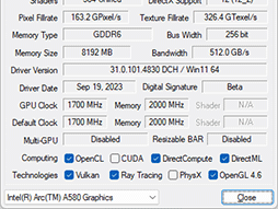 画像ギャラリー No.005のサムネイル画像 / 3万5000円で買える新型ミドルクラスGPU「Intel Arc A580」は，ゲーマーにとってどんな位置付けにあるのか？