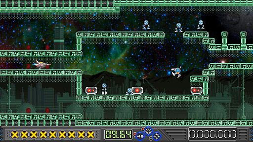 画像ギャラリー No.003のサムネイル画像 / Switch版「ツクールシリーズ ステオス」が本日リリース。“アクションゲームツクールMV”で制作された，横スクロールSTG“風”ACT