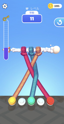 画像ギャラリー No.003のサムネイル画像 / ねじれたヒモをほどけ！　スマホ向けパズル「Tangle Master 3D」を紹介する「（ほぼ）日刊スマホゲーム通信」第2468回