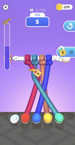 画像ギャラリー No.004のサムネイル画像 / ねじれたヒモをほどけ！　スマホ向けパズル「Tangle Master 3D」を紹介する「（ほぼ）日刊スマホゲーム通信」第2468回